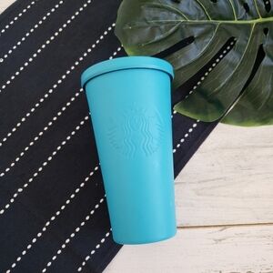 Starbucks| 16 Oz Grande Blue Stainless Steel Tumblr No Straw
